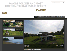 Tablet Screenshot of pavonesrealestate.com